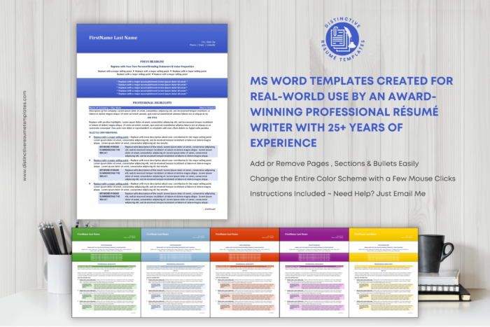 resume template with a unique format 3