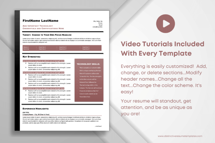 technical resume template 8