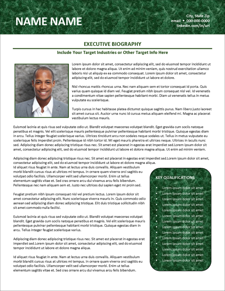 Attention Getting Finance Professional Resume Template for Word