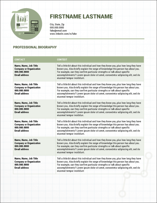 Accounting References Template