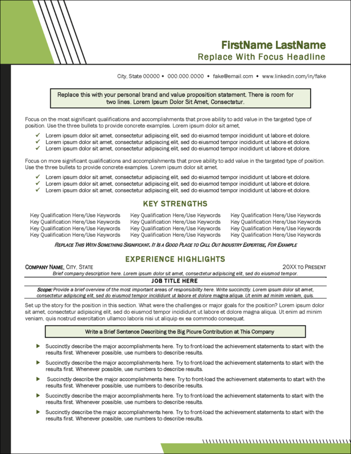 Eye-Catching Resume Template Page 1