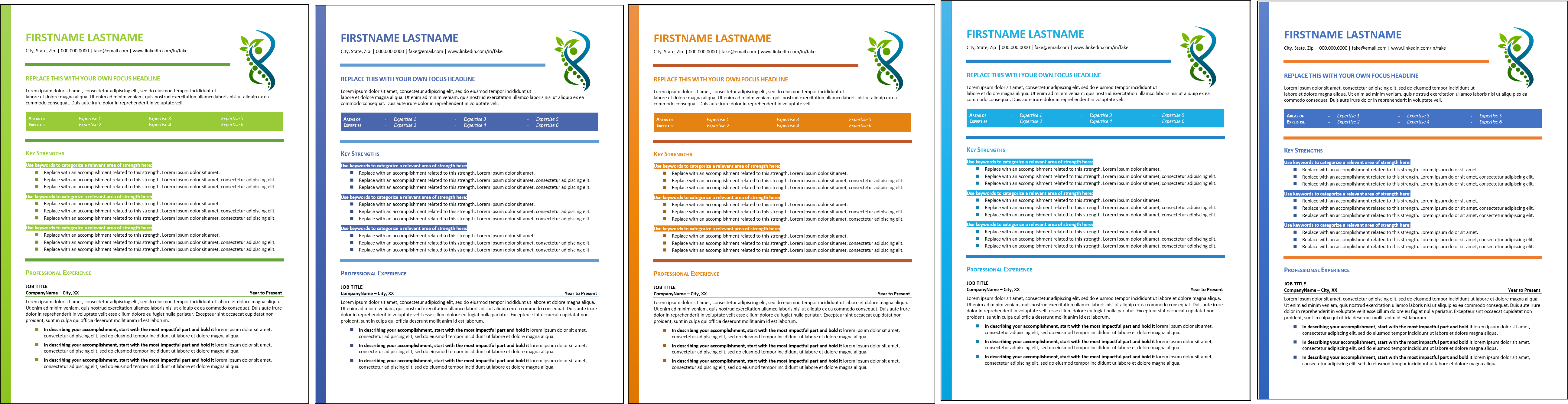 nursing resume template color options