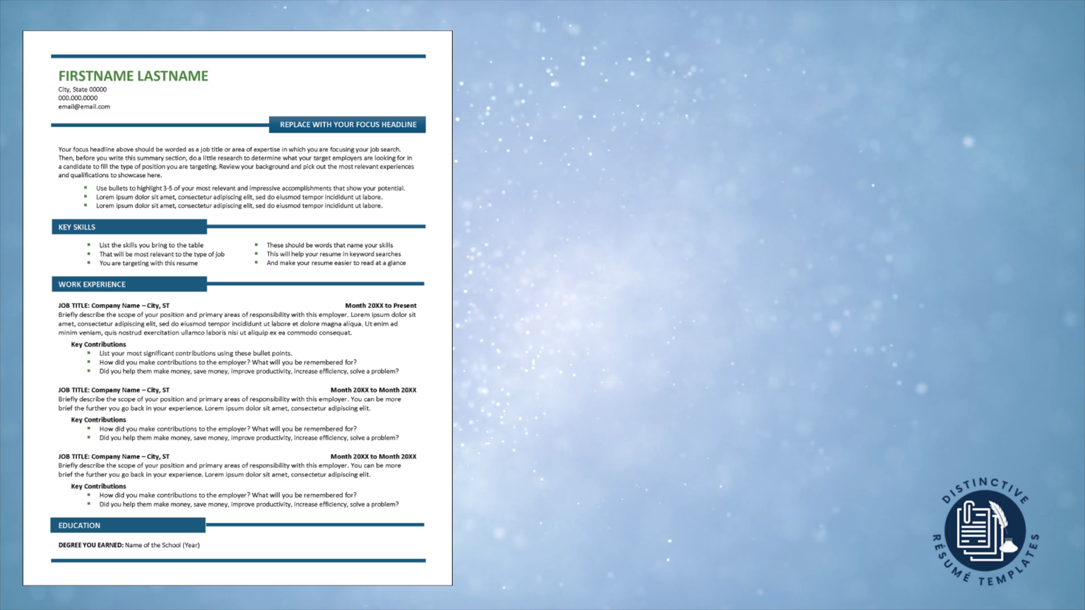 Blue Collar Resume Template EasytoUse and Customize
