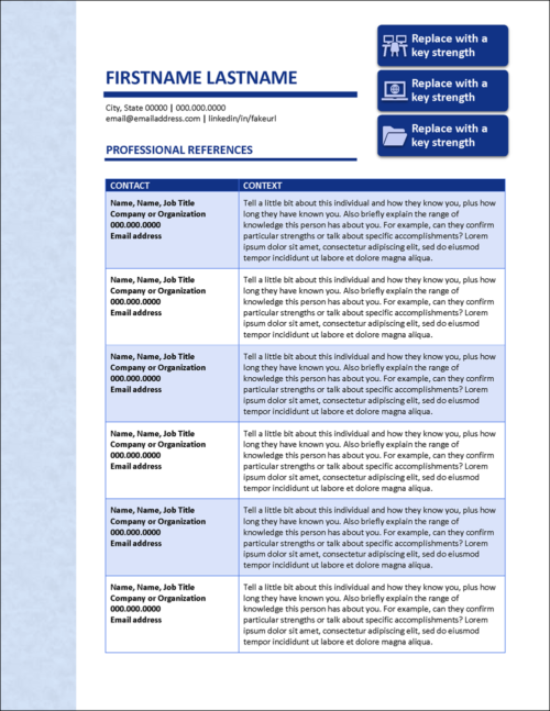 Administrative References Template