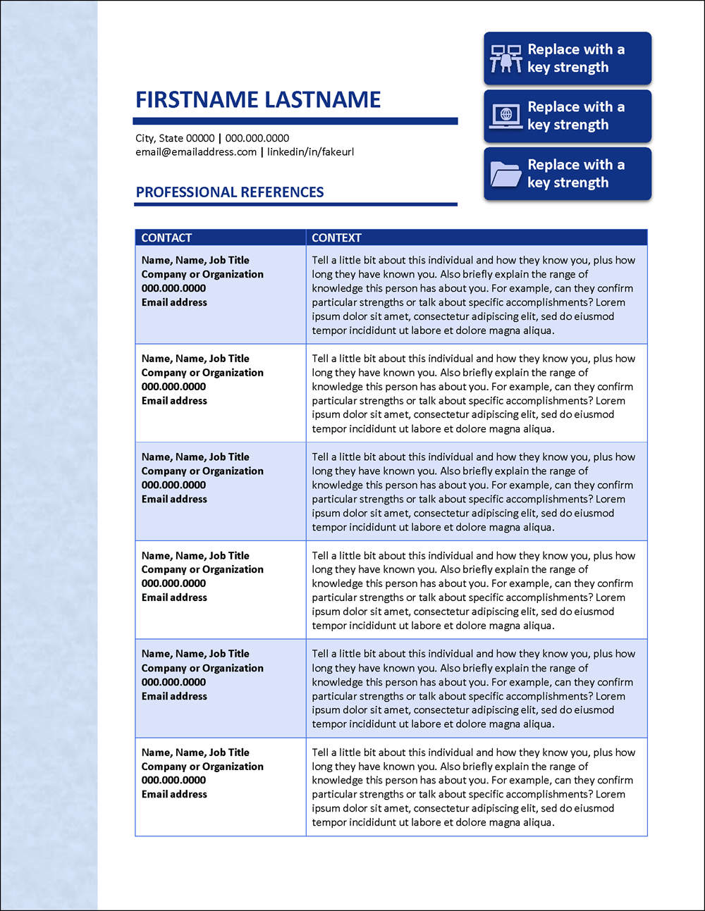 Administrative References Template