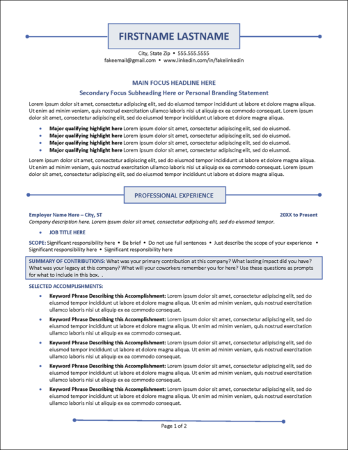 Minimalist Resume Template Page 1