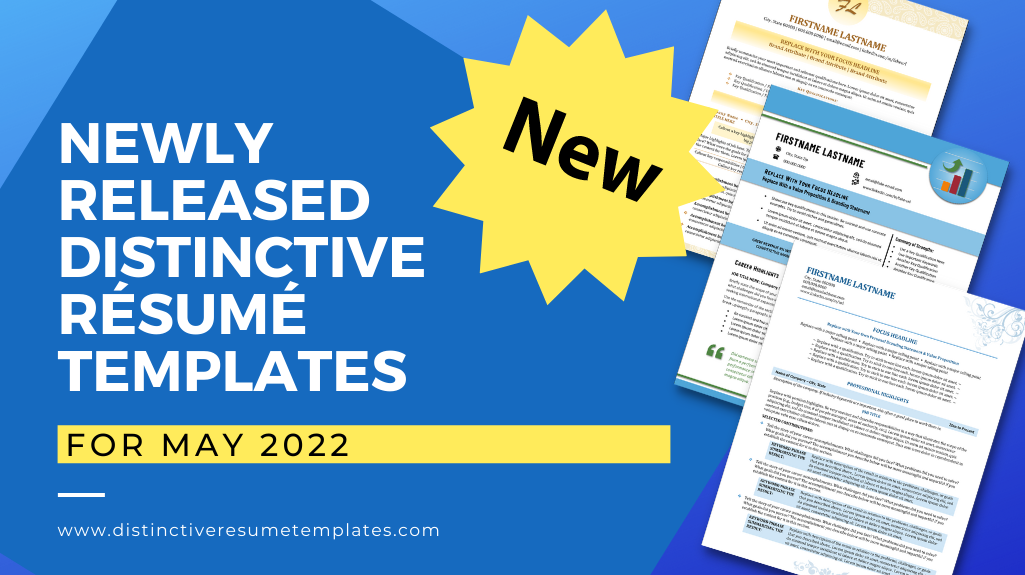 Newly Released Resume Templates May 2022