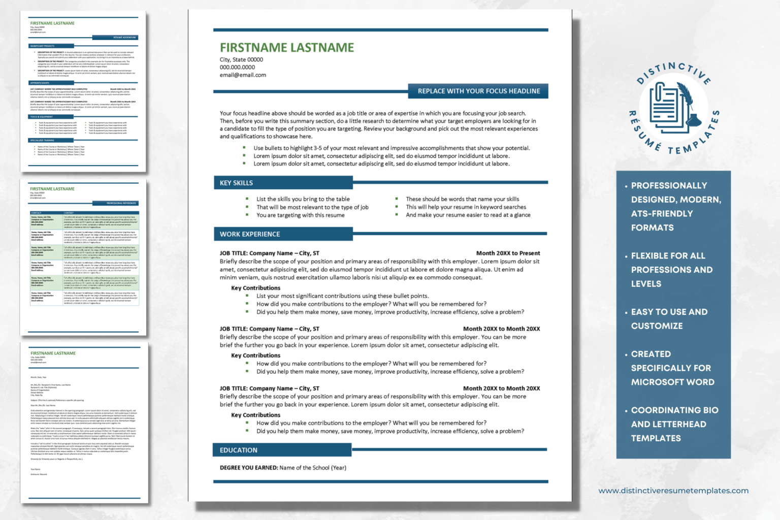 Blue Collar Resume Template Easy to Use - Blue Collar Resume Template 1 1536x1024 