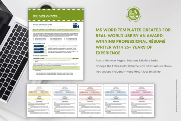 Custom-Designed Film &amp; Entertainment Industry Resume Template