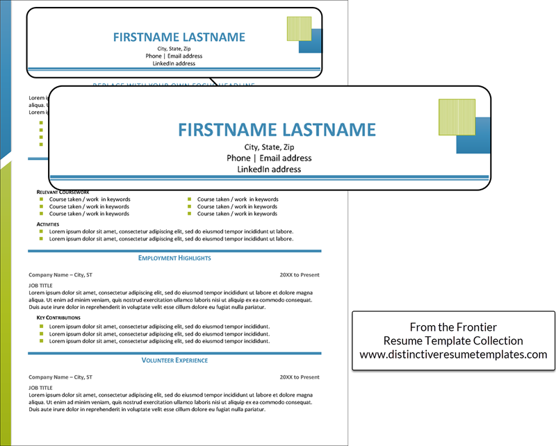 Example resume templates centered header design 5
