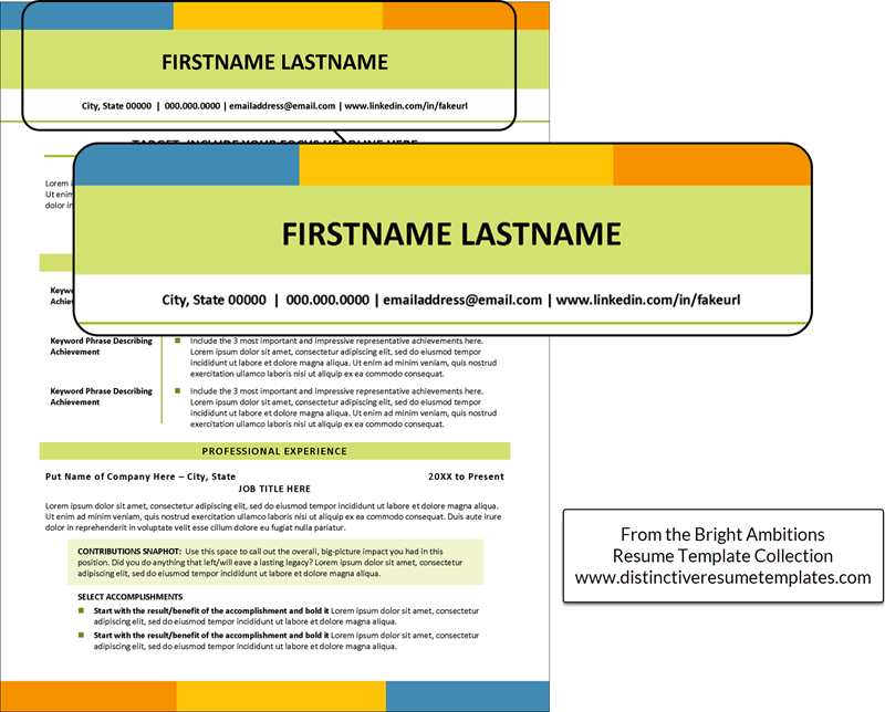 Example resume templates centered header design 6