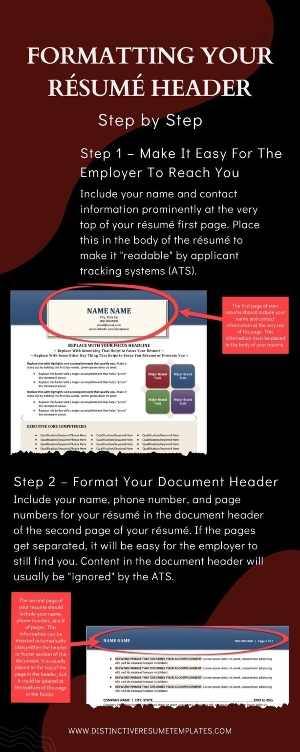 Creating Resume Headers: 20+ Example Headers, Templates & Video Tutorial