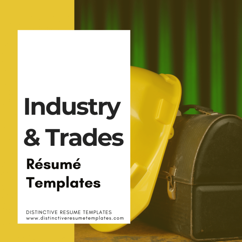 Industry and Trades Resume Templates