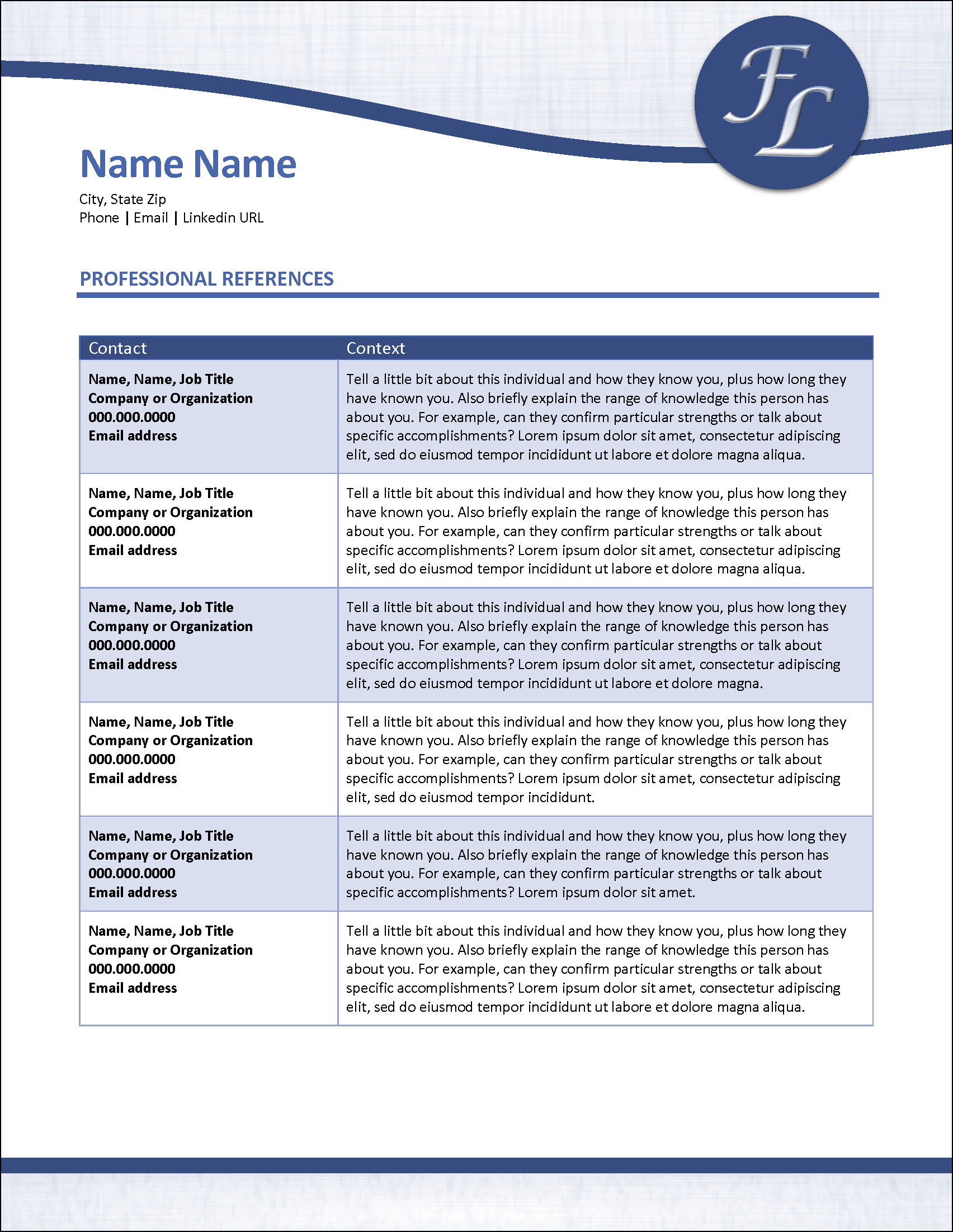 Monogramique References Template