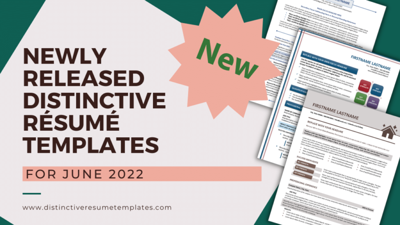 Newly Released Resume Templates June 2022