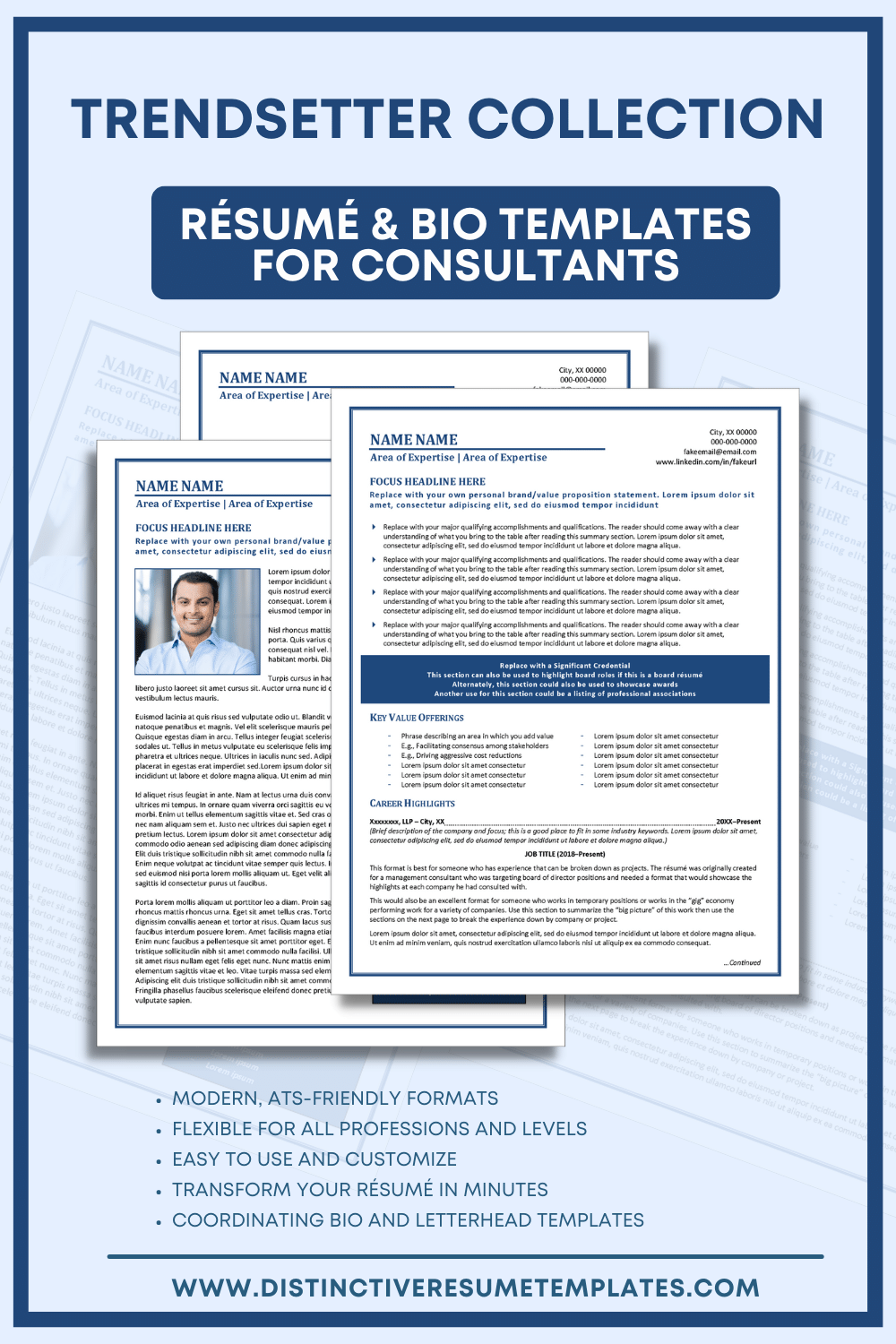 Resume and Bio Templates for Consultants and Freelancers