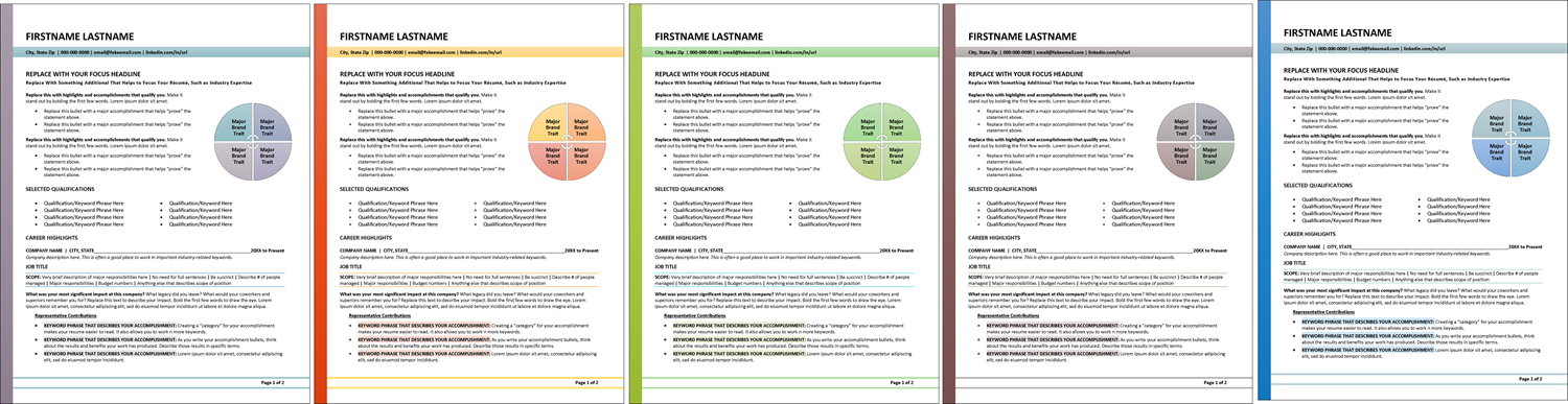 simple resume template word color options