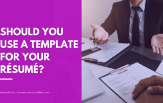 use a template for your resume