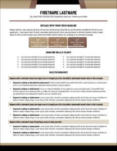 Skills-Based Resume Template Page 1