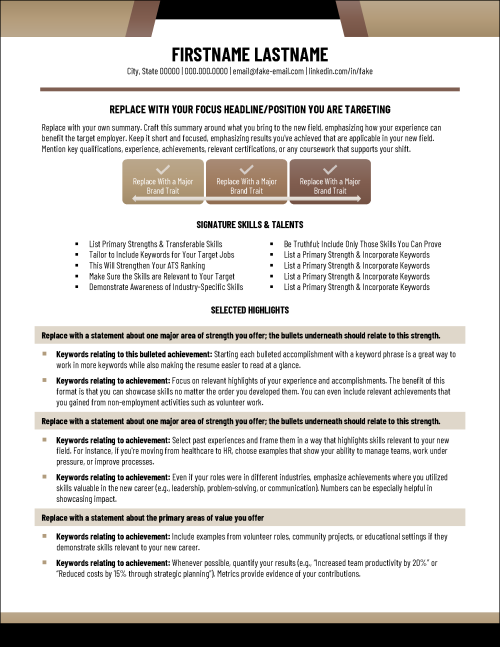 Core Skills Resume Page 1