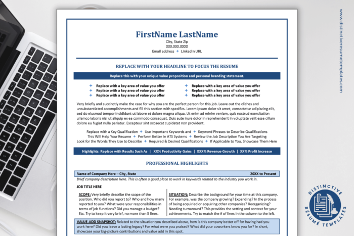 STAR resume template 1