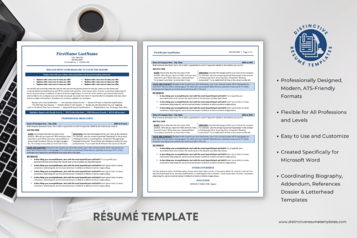 STAR resume template 2