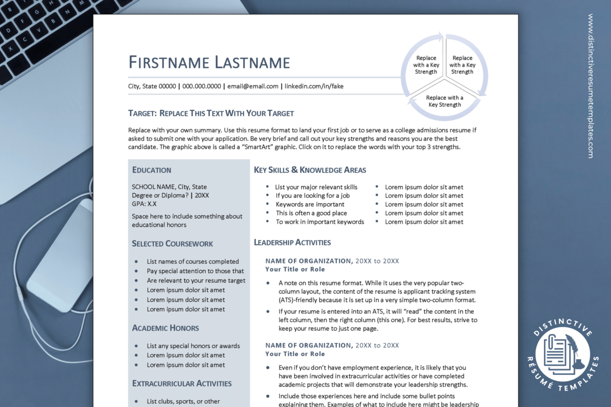 College Admissions Resume Template - College Admissions Resume 1 1200x800 