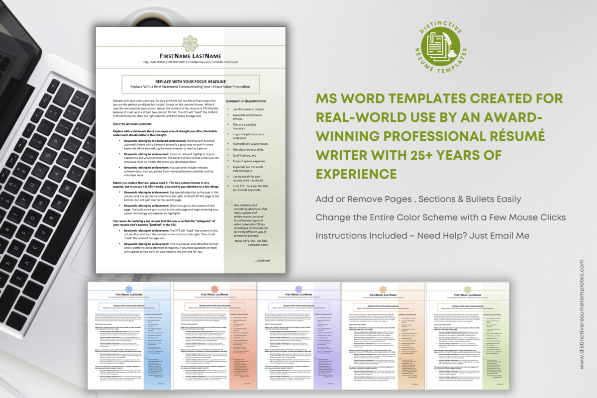 Combination Resume Template for Microsoft Word