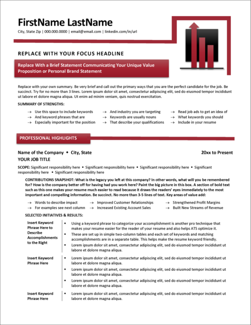 Sales Resume Template Page 1