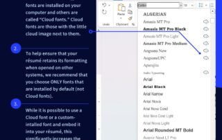 Best Fonts for Your Resume MS Word Fonts