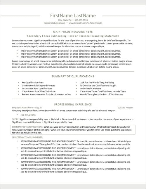 Clean Resume Template Page 1