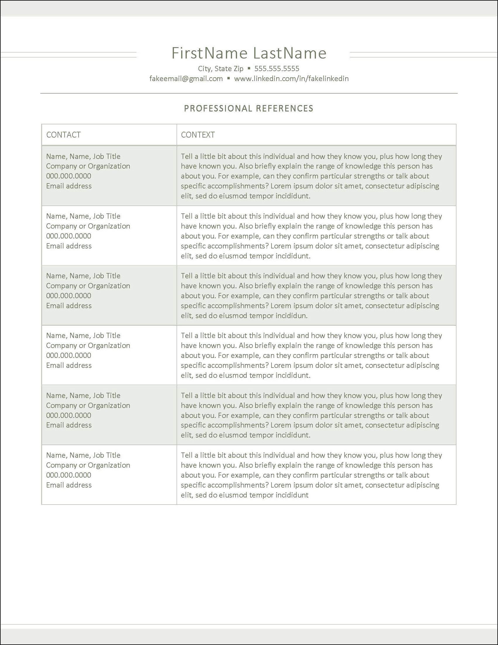 Clean References Template