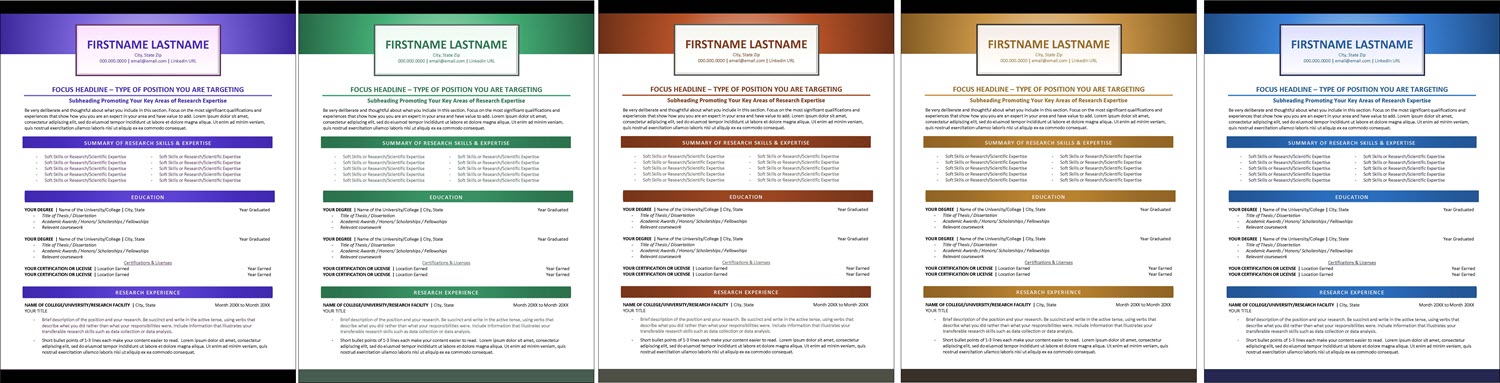 Envision Research CV color options