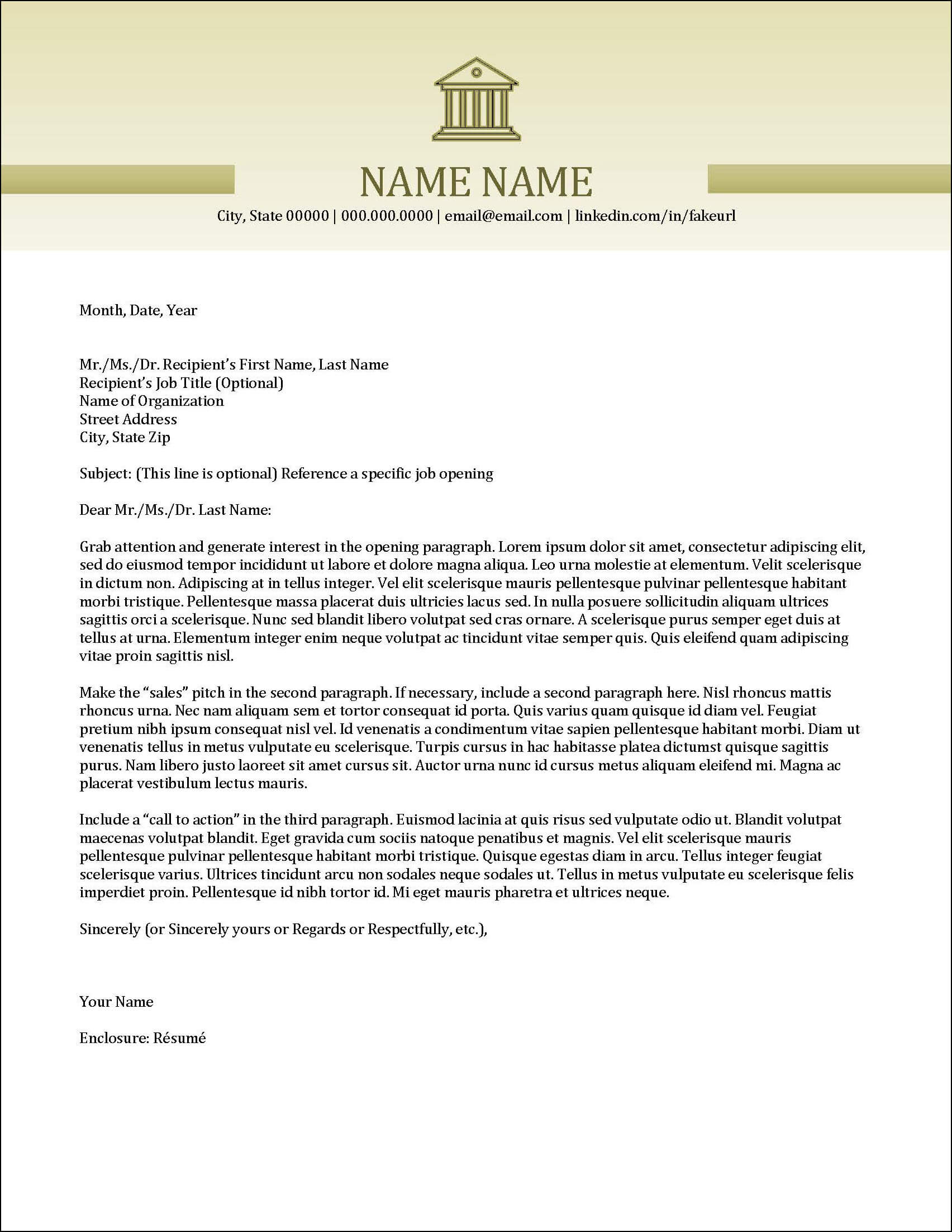 Banking Cover Letter Template