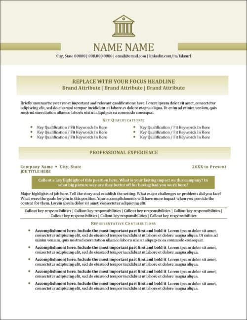 Banking Resume Template Page 1