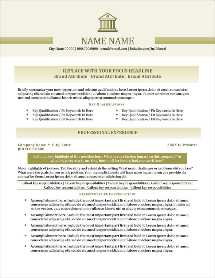 Banking Resume Template Page 1
