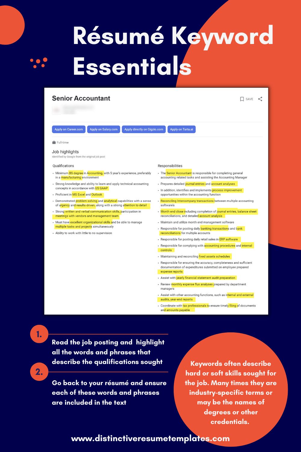 Resume Keywords ATS Keyword Optimized Resume Templates