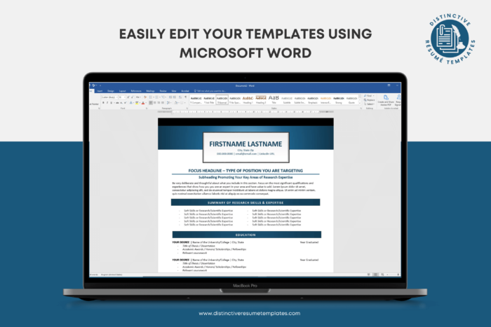 research CV template 10