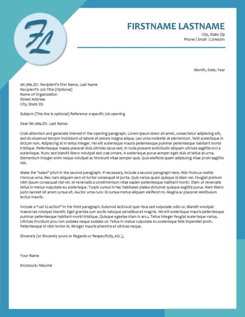 Customizable Cover Letter Template