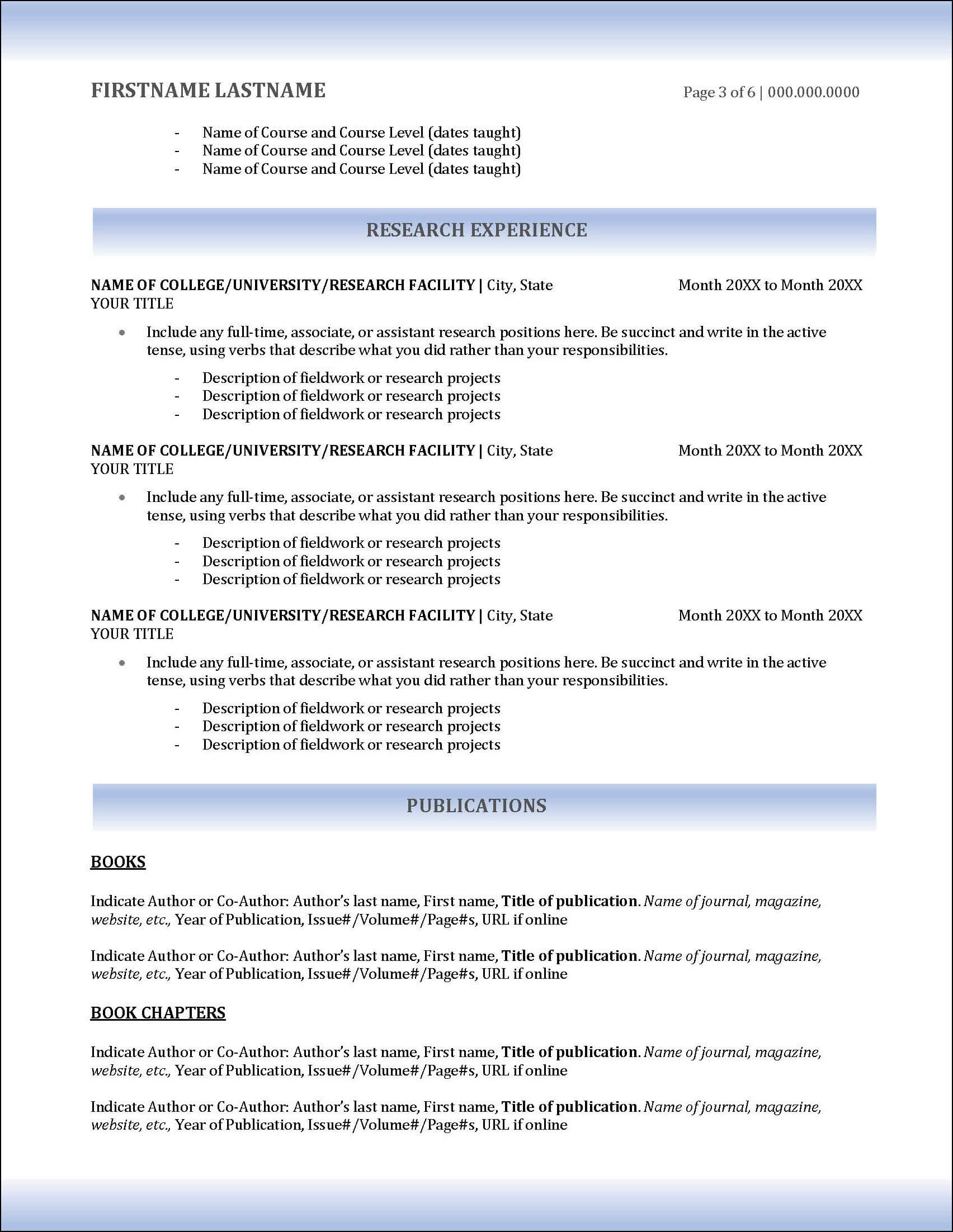 Academic CV Page 3