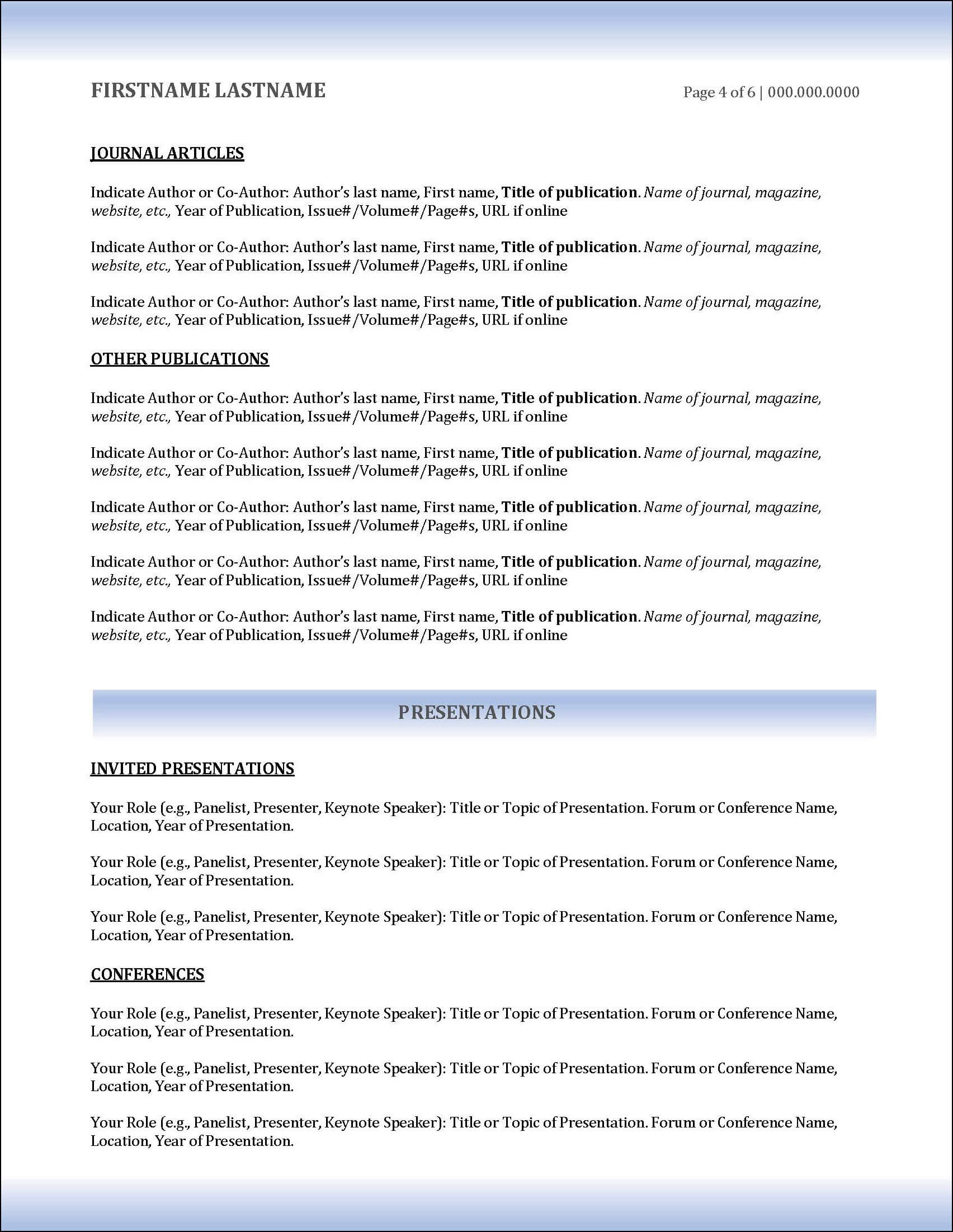 Academic CV Page 4