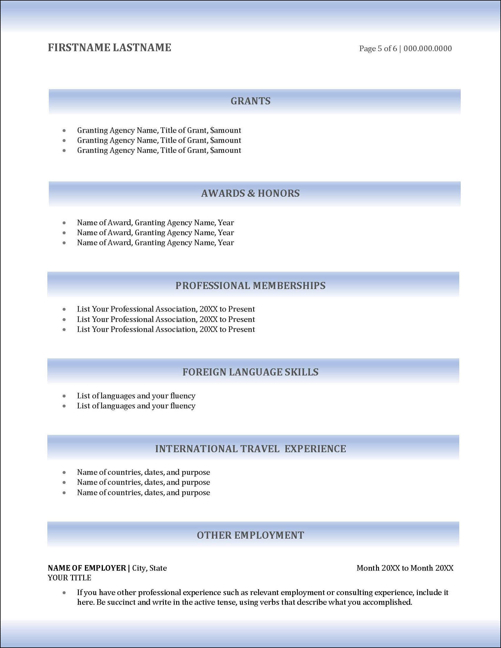 Academic CV Page 5