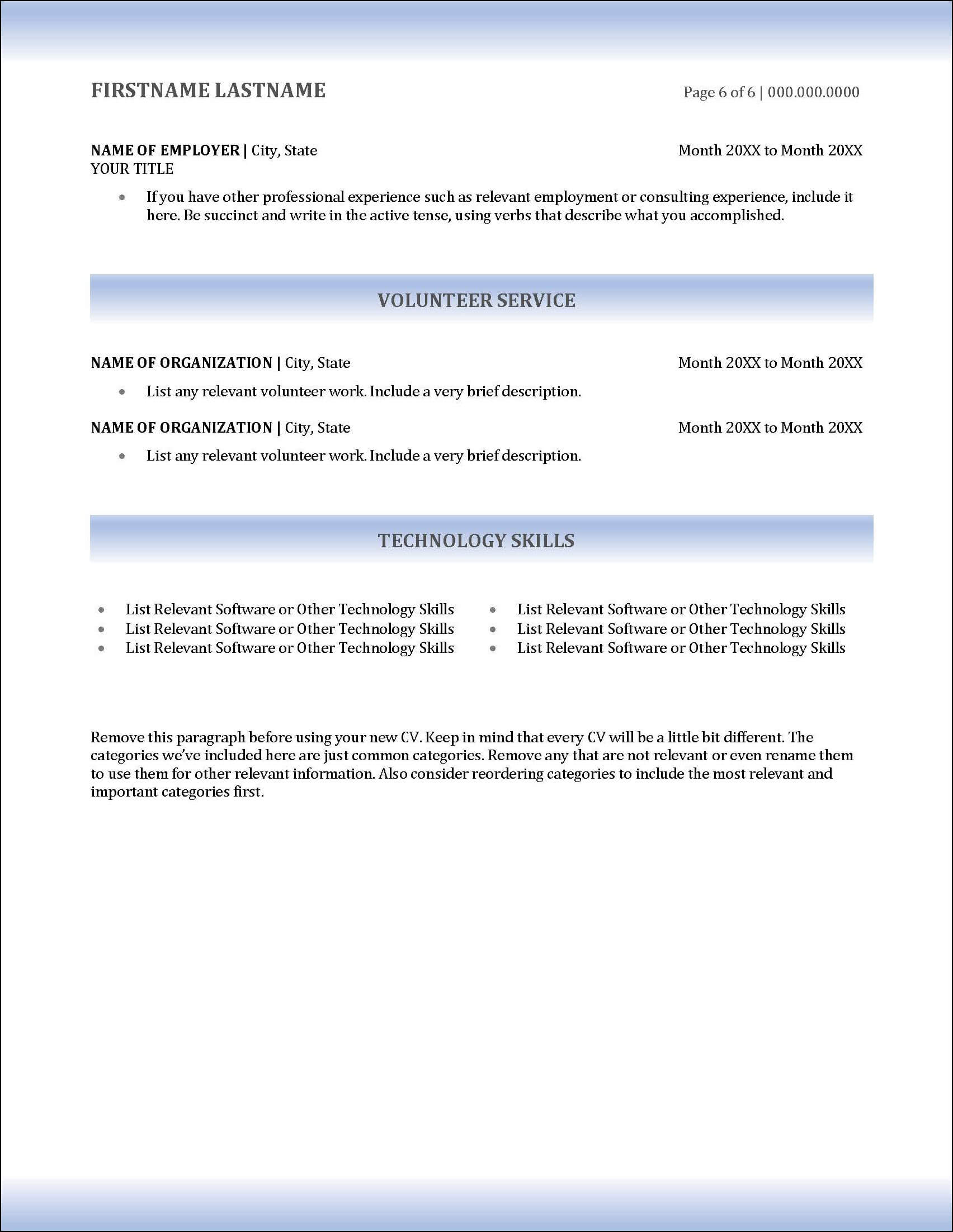 Academic CV Page 6