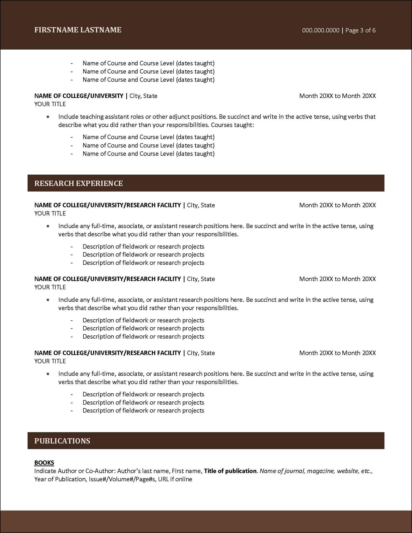 Modern CV Page 3