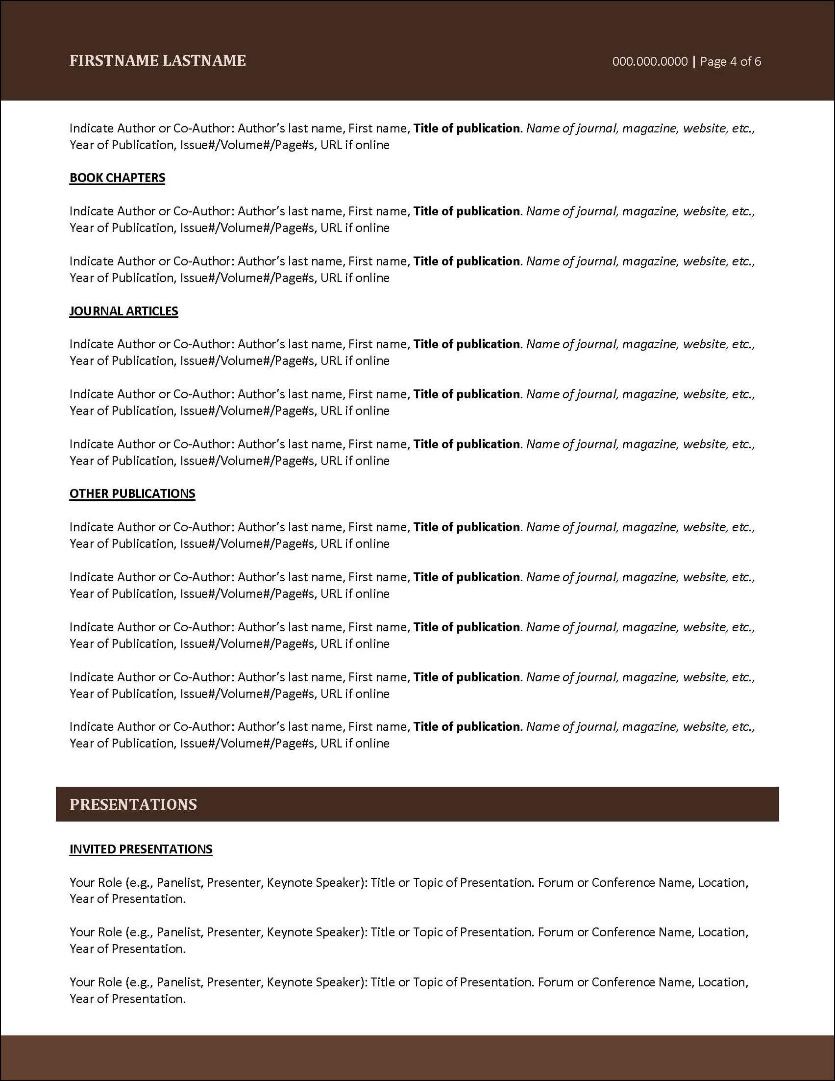 Modern CV Page 4