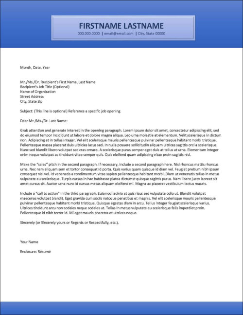 Social Media on Cover Letter Template