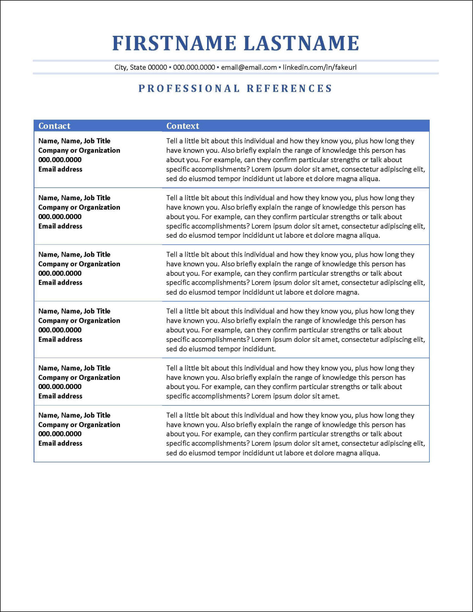 Traditional Executive Bio, References & Letterhead Templates ...