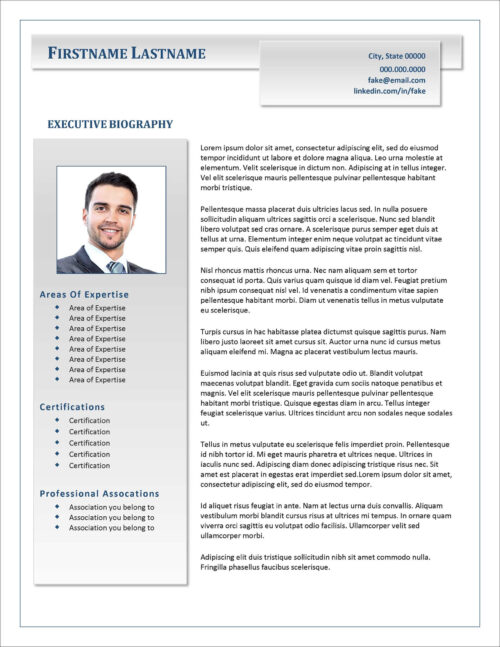 Sophisticated Executive Biography Template