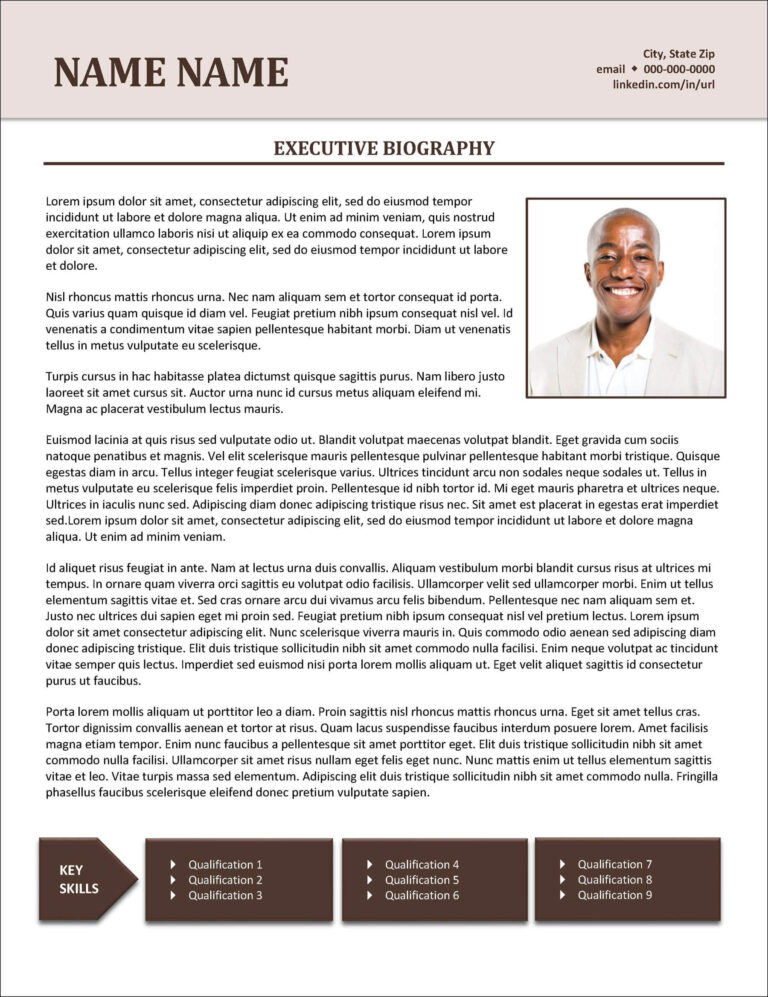 Good Biography Template