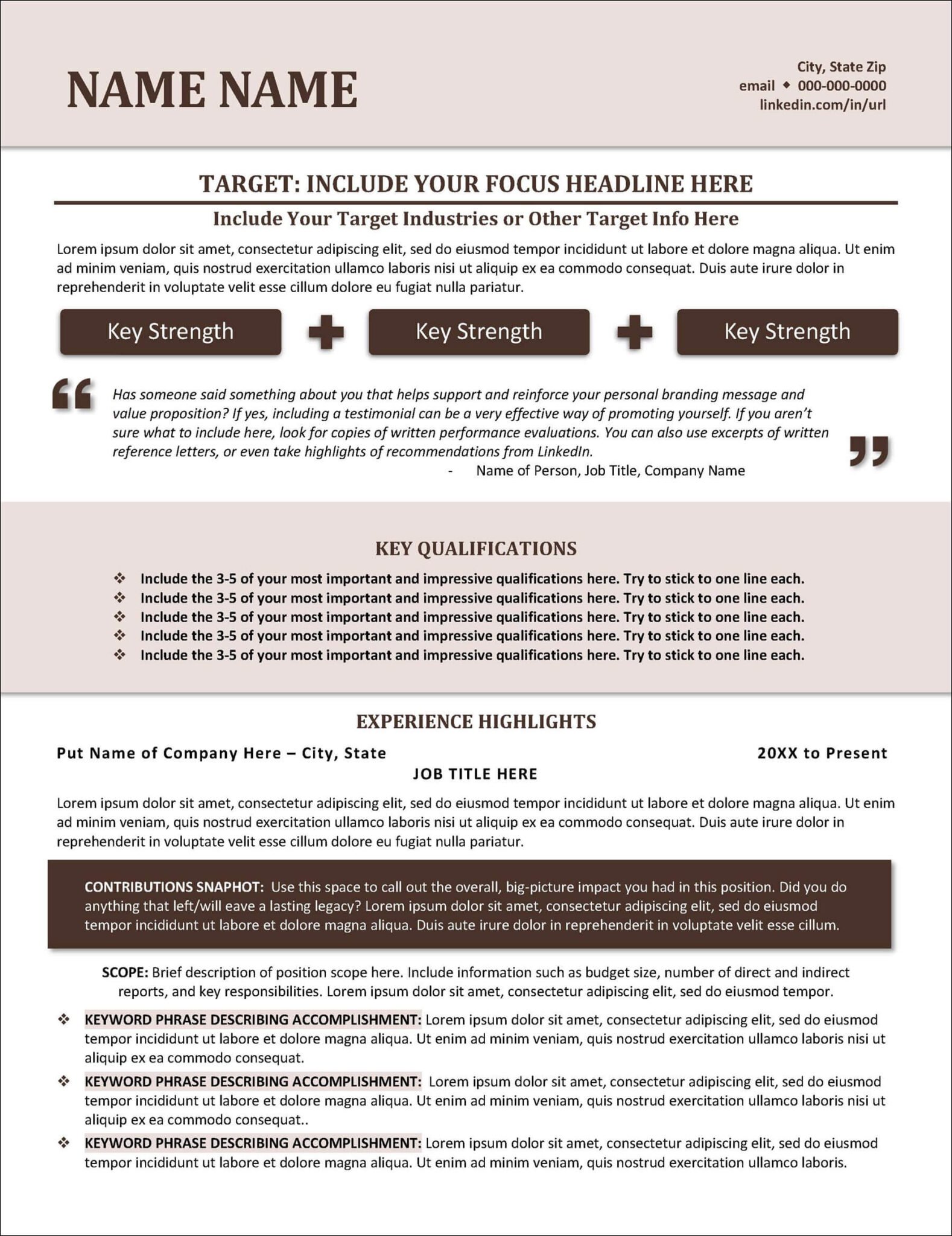 Top Rated Resume Templates